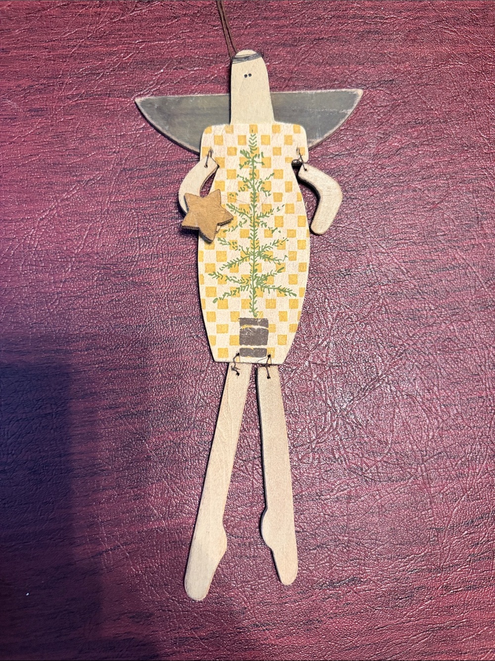 Primitive Handcrafted Garden Angel Ornament
